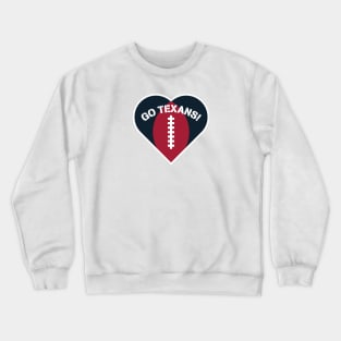 Heart Shaped Houston Texans Crewneck Sweatshirt
